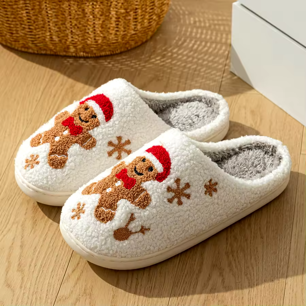 Chaussons chauds en pain d'épice de Noël