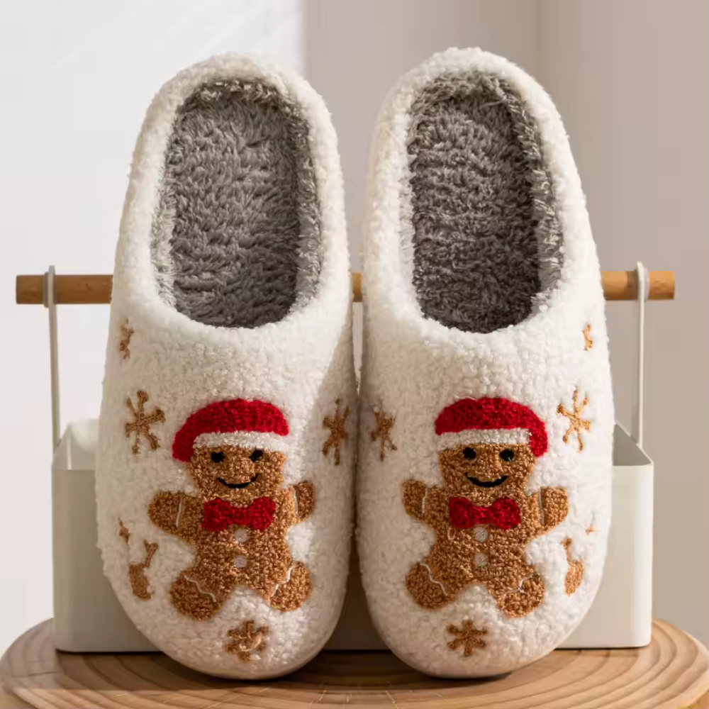 Chaussons chauds en pain d'épice de Noël