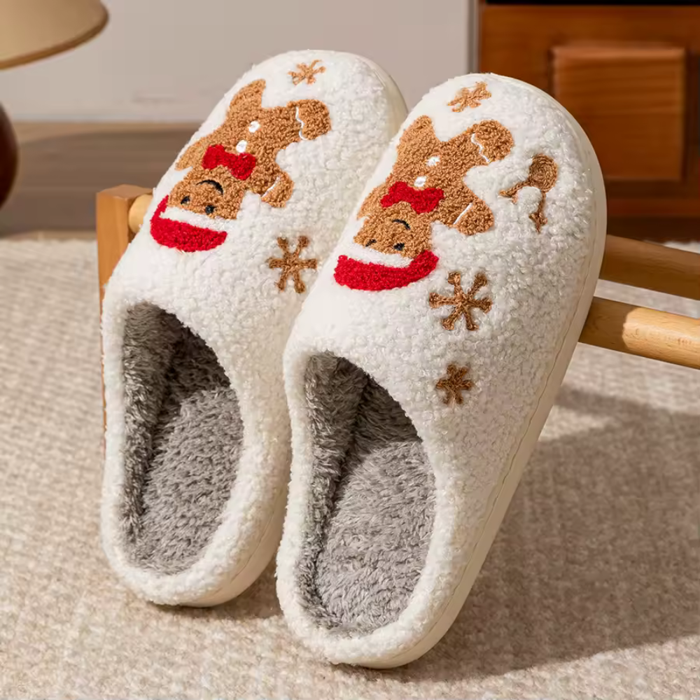 Chaussons chauds en pain d'épice de Noël